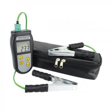 Differential thermometer kit for plumbers and heating engineers