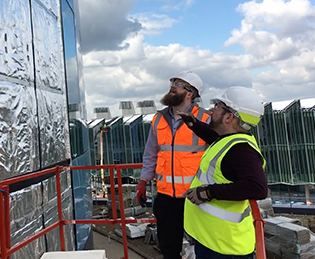 Brexit Superfoil MD William Bown and a colleague on site