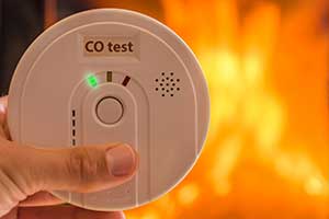 An alarm which tests for Carbon Monoxide
