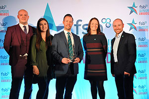 Flame Heating Group Staff With Award