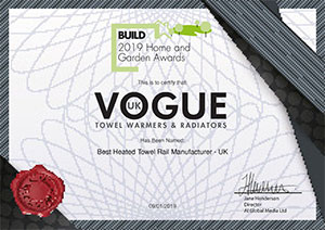 Vogue (UK) win 'Best UK Heated Towel Rail Manufacturer’ 2019