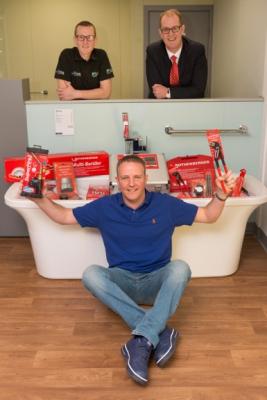 Student plumber wins Plumb Center bath full of tools