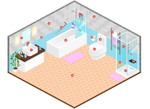 Plan of a typical bathroom - Experts Reveal How To Make Your Bathroom Last Longer