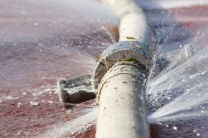 Burst plumbing pipe during winter