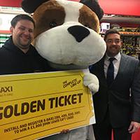 Michael winning the first Baxi Golden Ticket Michael winning the first Baxi Golden Ticket