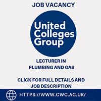 JOB VACANCY Lecturer in Plumbing & Gas JOB VACANCY Lecturer in Plumbing & Gas