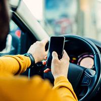 Van Drivers Making Calls Behind The Wheel