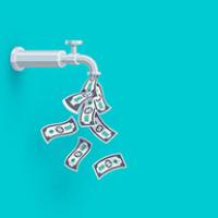 Money from tax changes coming out of a tap (cartoon) Money from tax changes coming out of a tap (cartoon)