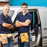 Earnings dip but underlying demand stays strong for plumbers Two self-employed plumbers