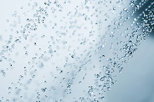 Water from Salamander shower pumps