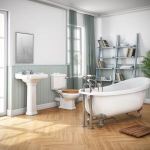 winchester traditional free standing roll top slipper bathroom suite